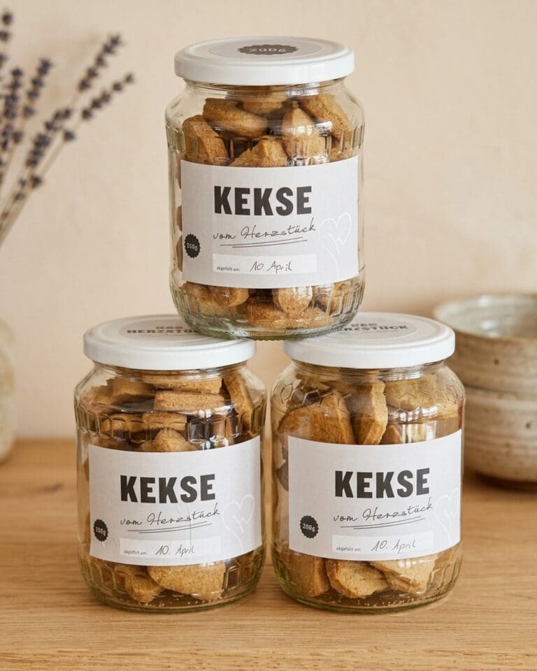Hausgemachte Zimtkekse vom Herzstück im wiederverwendbaren Schraubglas (200g)